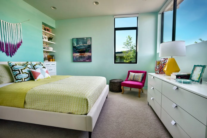 mint bedroom