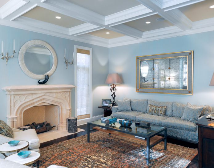 Light blue living room