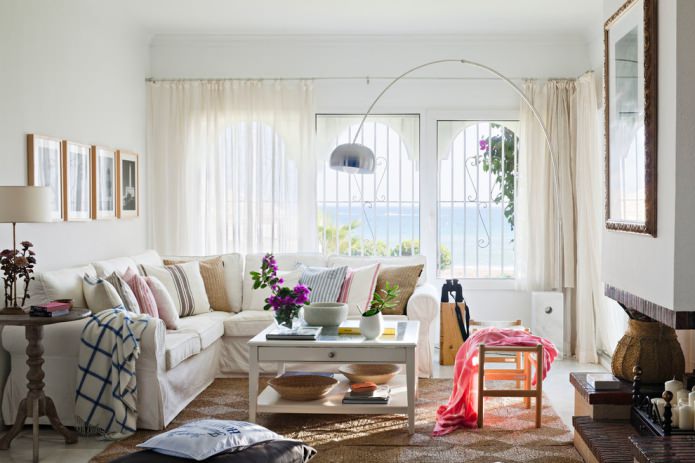 pillows in the living room