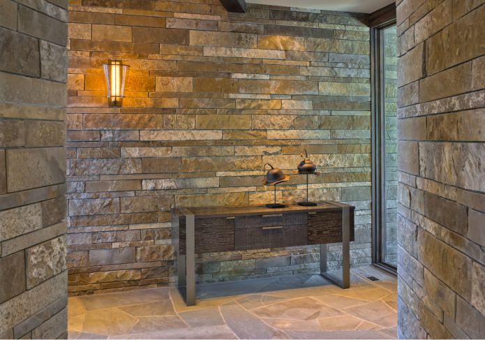 finishing the hallway with stone finishing the hallway with stone