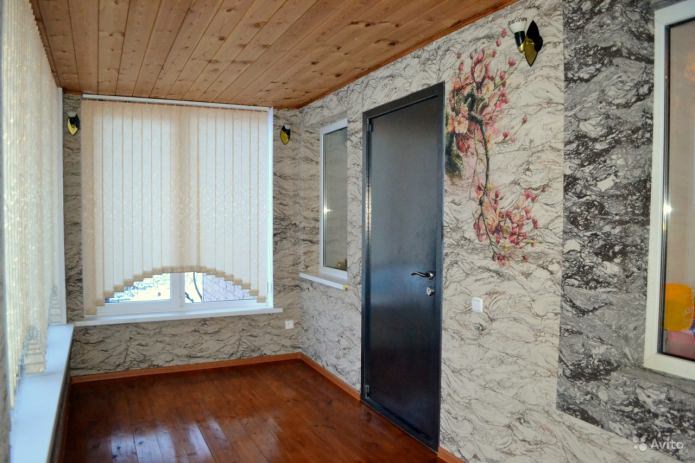 Flexible stone in the hallway Flexible stone in the hallway