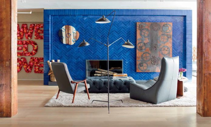 Living room made in a modern style