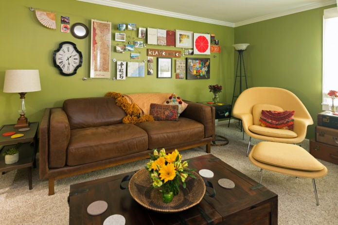 Olive brown living room Olive brown living room