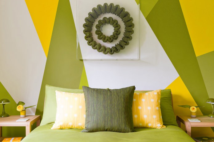 Olive yellow bedroom Olive yellow bedroom