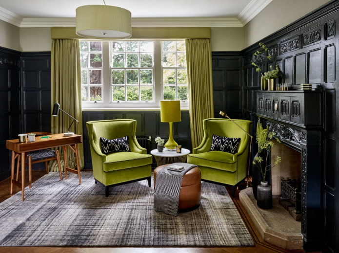 combination of black and green combination of black and green