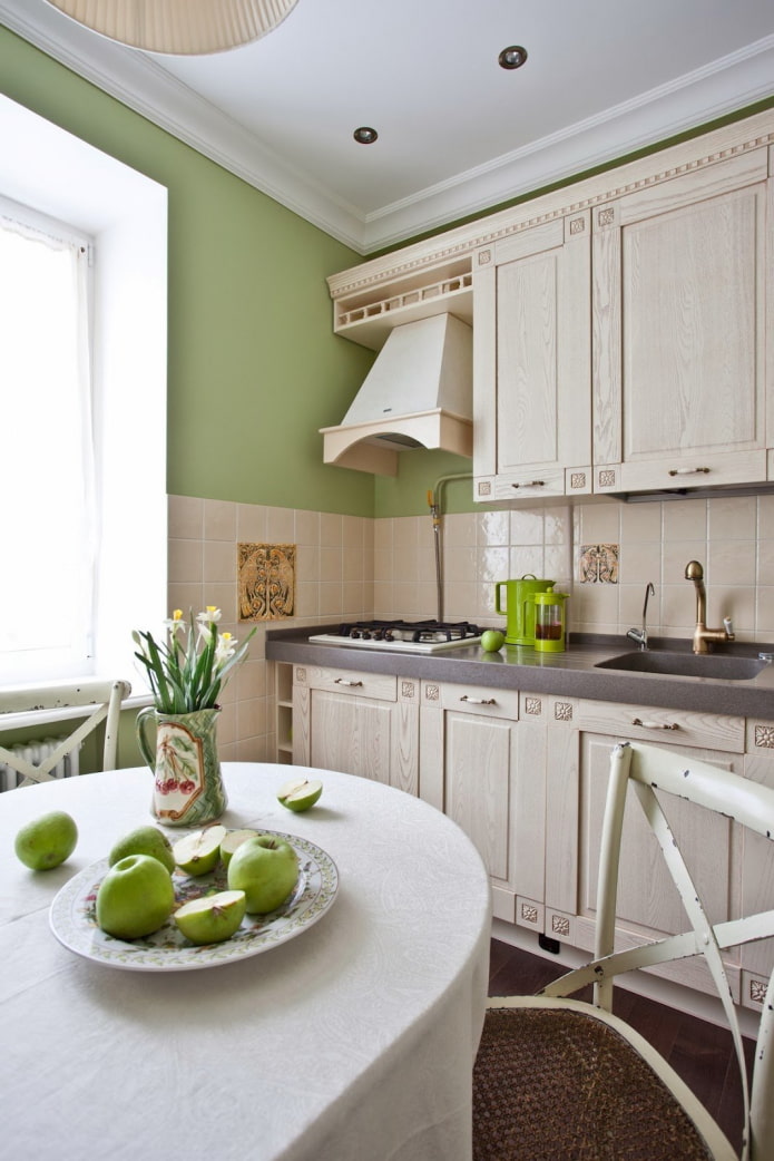 beige set in a green kitchen beige set in a green kitchen