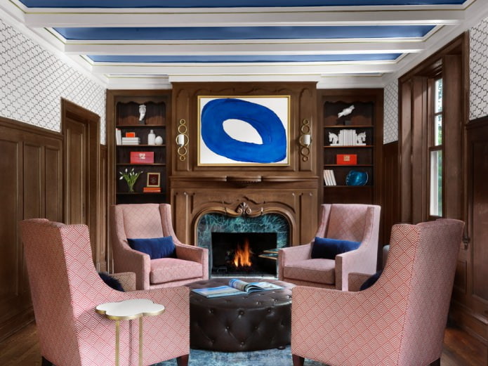 White and blue ceiling White and blue ceiling