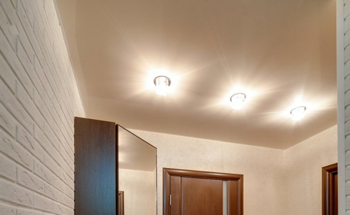 ceiling in the hallway