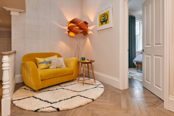 small yellow sofa in the interior small yellow sofa in the interior