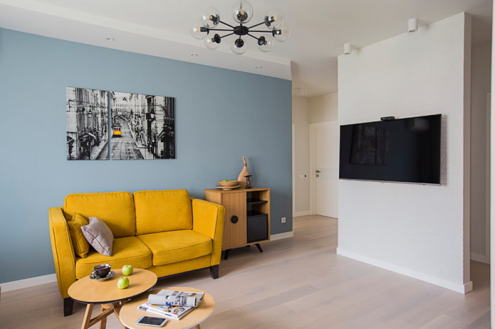 yellow sofa in the living room yellow sofa in the living room