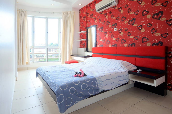 wallpaper with a pattern in the bedroom wallpaper with a pattern in the bedroom