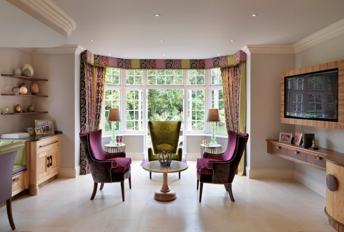 Green-purple curtains Green-purple curtains