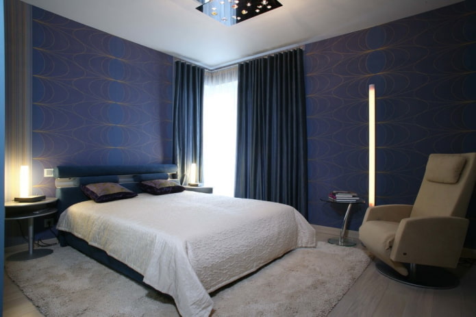 navy blue bedroom
