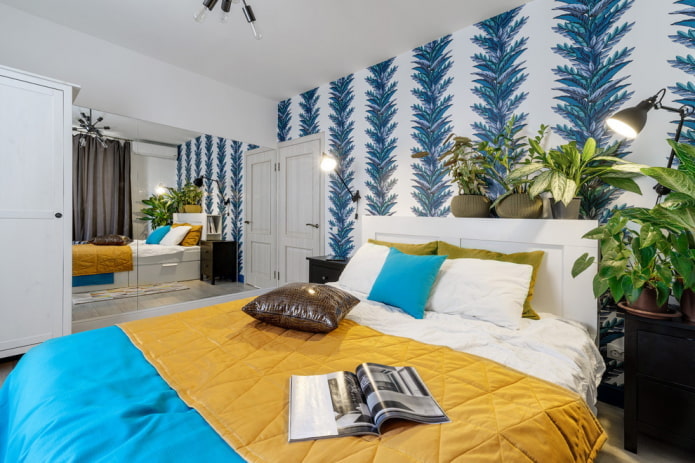 Accent wall in the bedroom