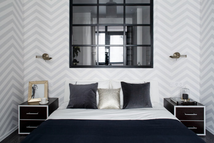 zigzag print on wallpaper