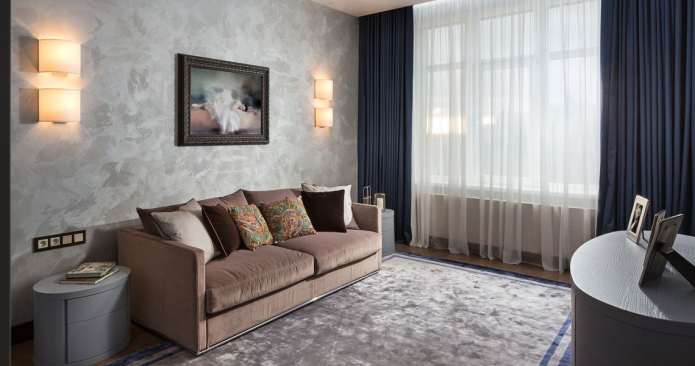 modern style in the living room