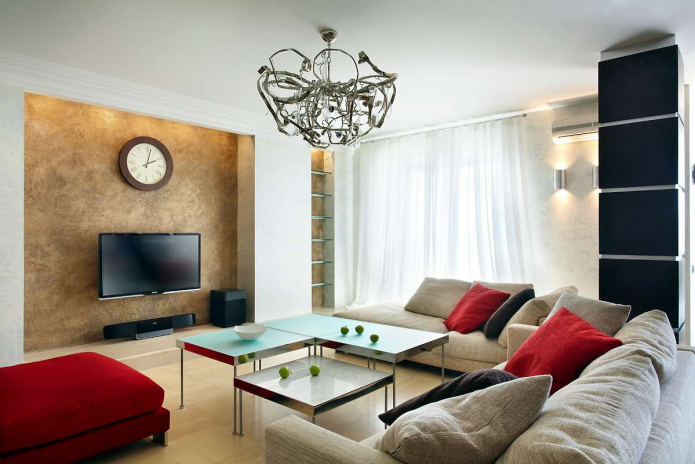 wallpaper for plastering in the living room