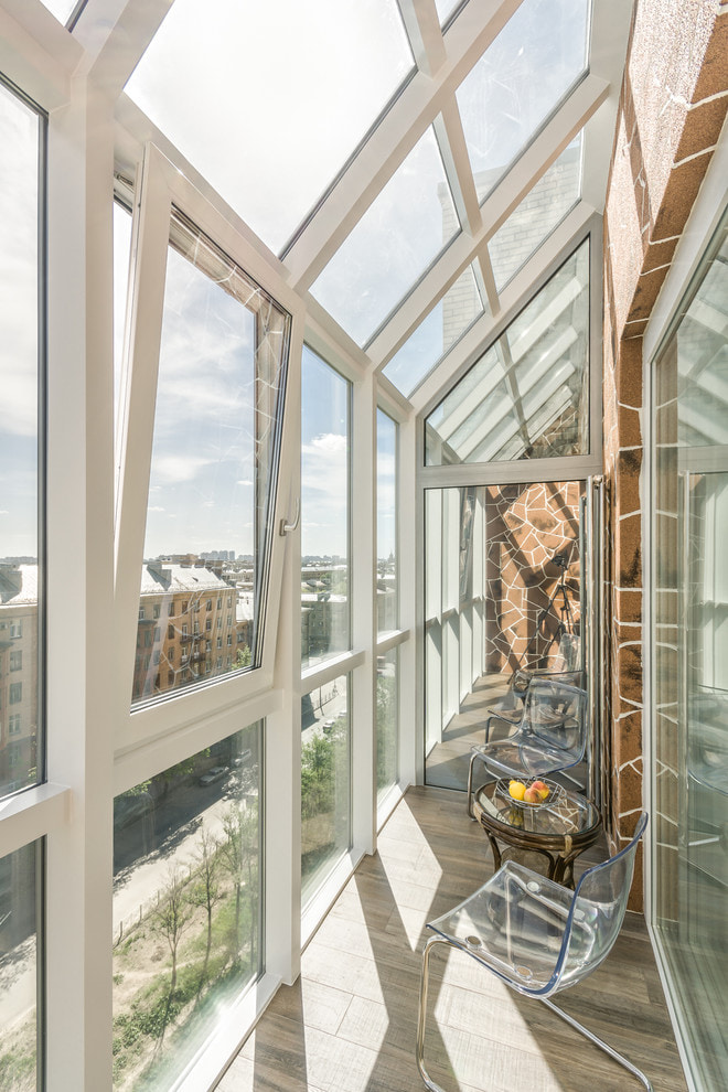 stone walls on the balcony stone walls on the balcony