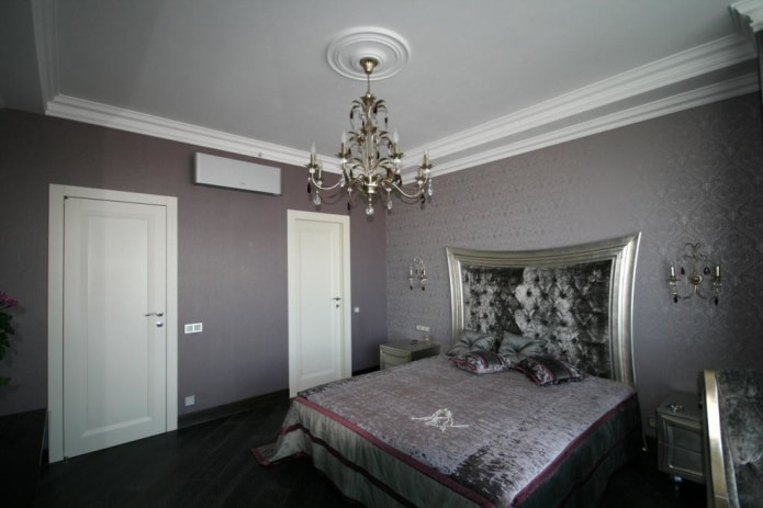 wall decoration in the bedroom is made in one color scheme wall decoration in the bedroom is made in one color scheme