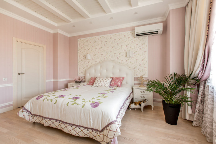 two types of wallpaper in the bedroom two types of wallpaper in the bedroom