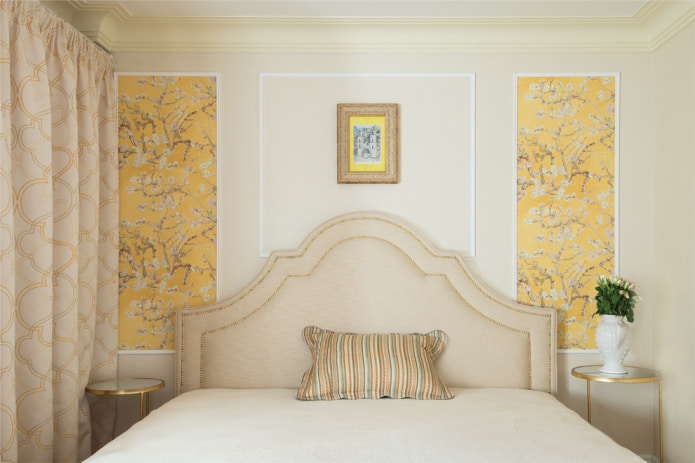 yellow wallpaper in moldings yellow wallpaper in moldings