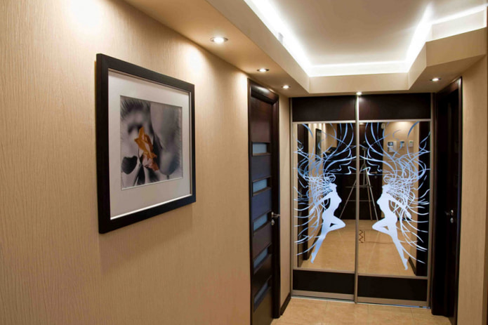 glass wallpaper in the hallway glass wallpaper in the hallway