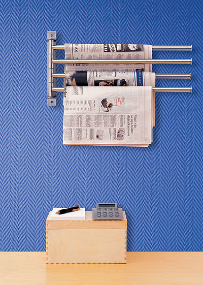 blue glass wallpaper herringbone