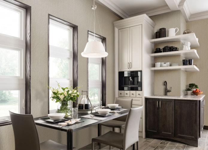 kitchen with glass wallpaper kitchen with glass wallpaper