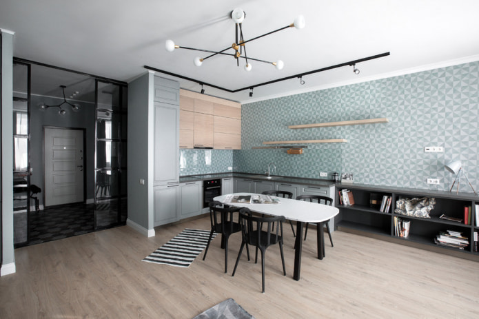 Washing wallpaper in the apron area