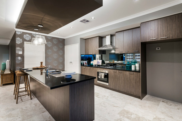 washable wallpaper in the kitchen