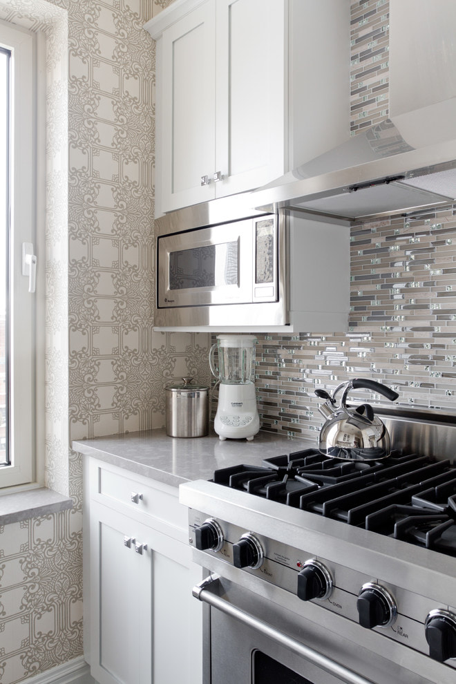 wall decoration with wallpaper