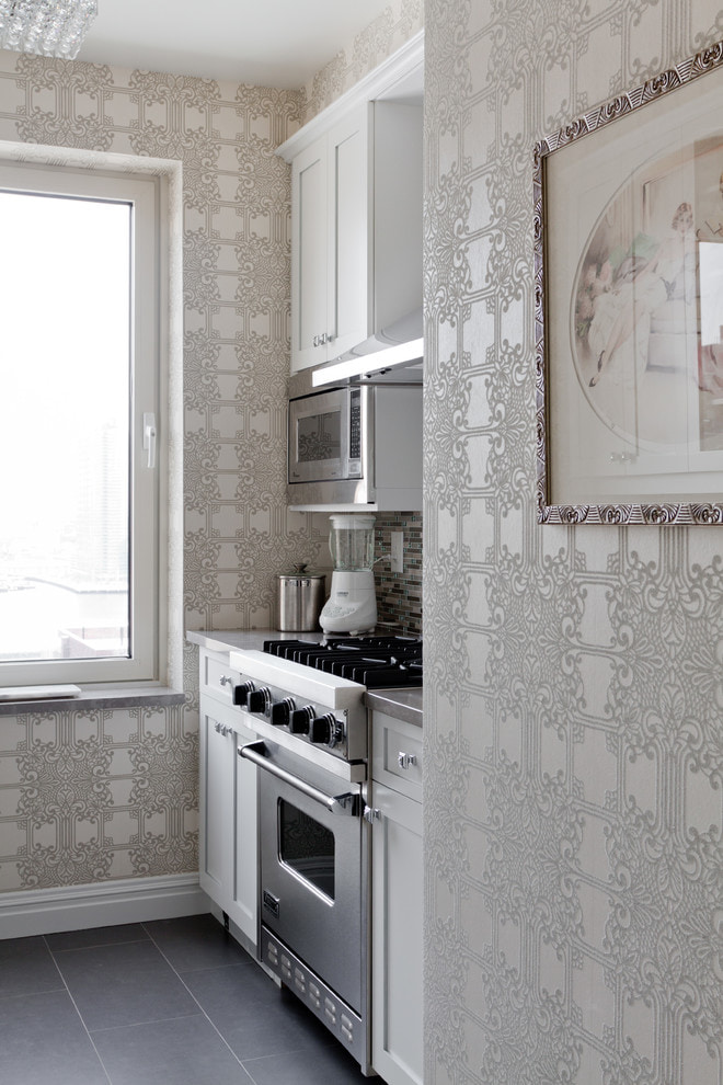 wall decoration with wallpaper