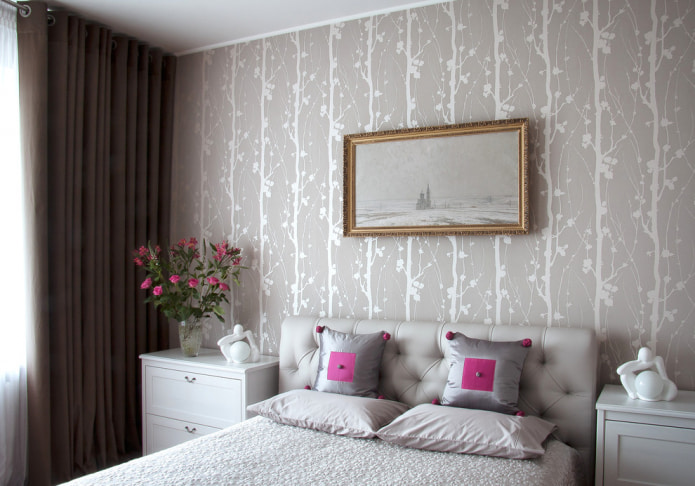 wallpaper with silk screen printing in the bedroom wallpaper with silk screen printing in the bedroom
