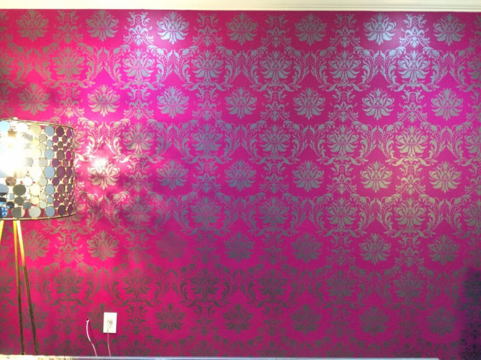 Silk screen printing on pink background Silk screen printing on pink background
