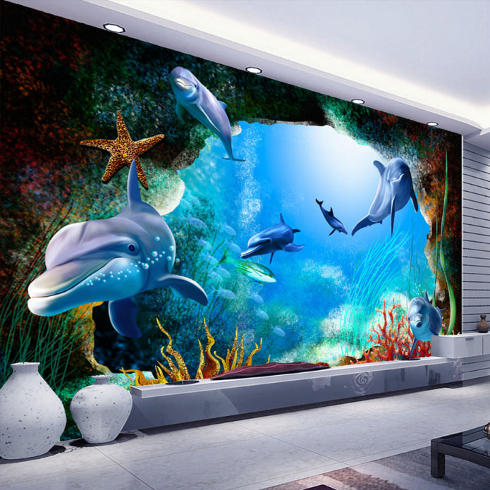 underwater world on wallpaper