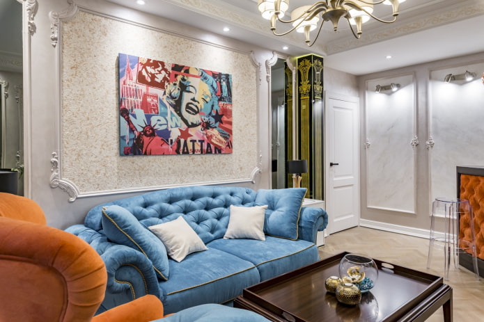 liquid wallpaper decorated with moldings in the living room liquid wallpaper decorated with moldings in the living room