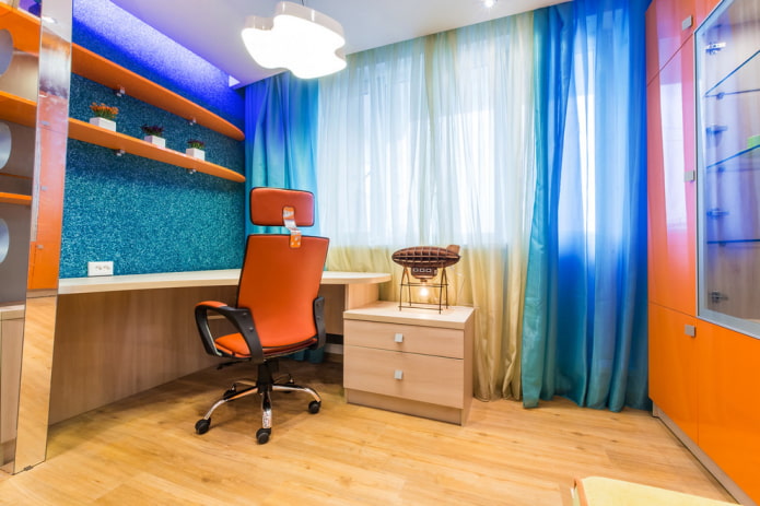 blue wallpaper in the office blue wallpaper in the office