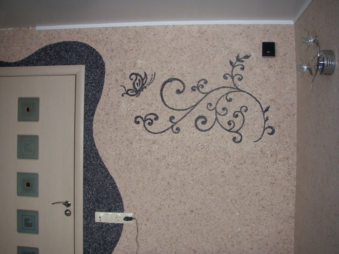 black monograms on beige wallpaper black monograms on beige wallpaper