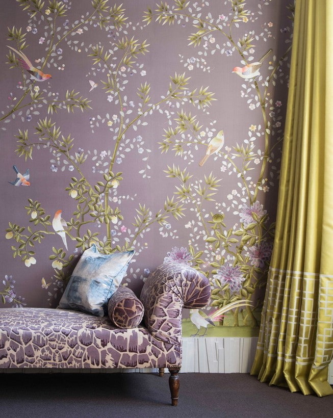 silk wallpaper with birds silk wallpaper with birds