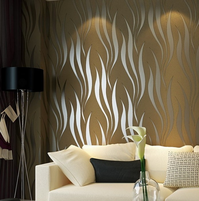 silk wallpaper in the living room silk wallpaper in the living room