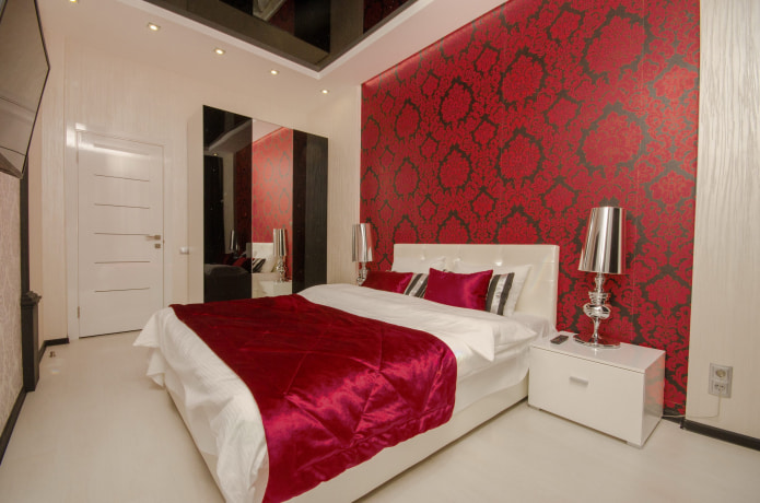 burgundy-black wallpaper with monograms