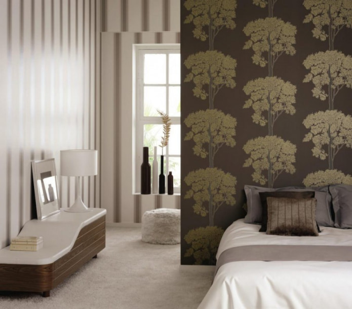 brown and gold in the interior