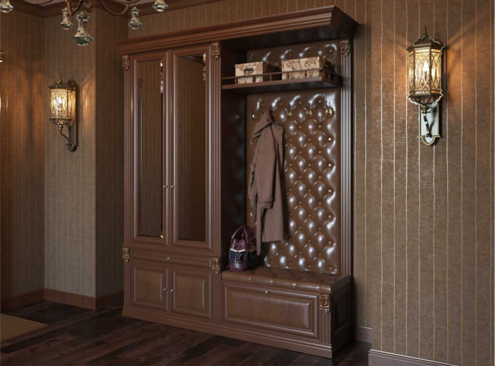 wallpaper in the interior of the hallway