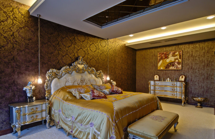brown bedroom in classic style brown bedroom in classic style