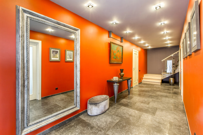 Bright orange walls Bright orange walls