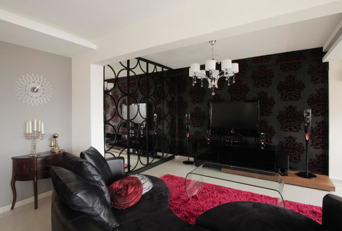 textile wallpaper in the living room textile wallpaper in the living room