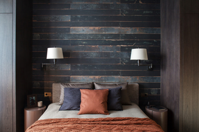 Wallpaper with imitation boards Wallpaper with imitation boards