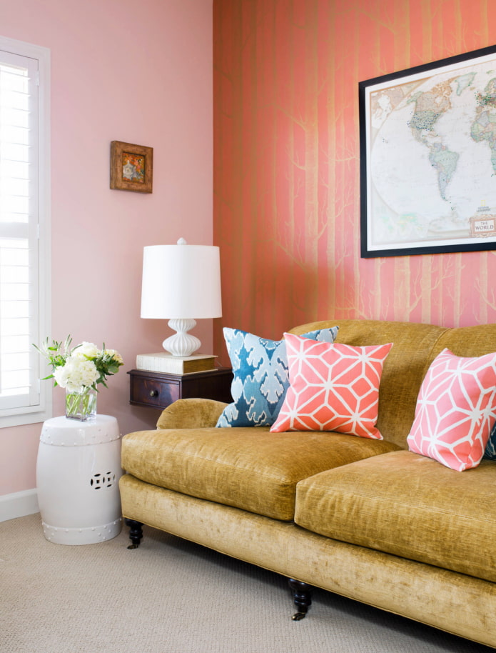 dark peach tones in the interior dark peach tones in the interior