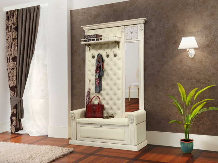 wallpaper imitating leather in the hallway wallpaper imitating leather in the hallway