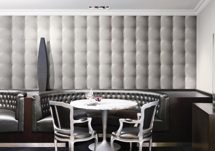 wallpaper with imitation leather in white wallpaper with imitation leather in white